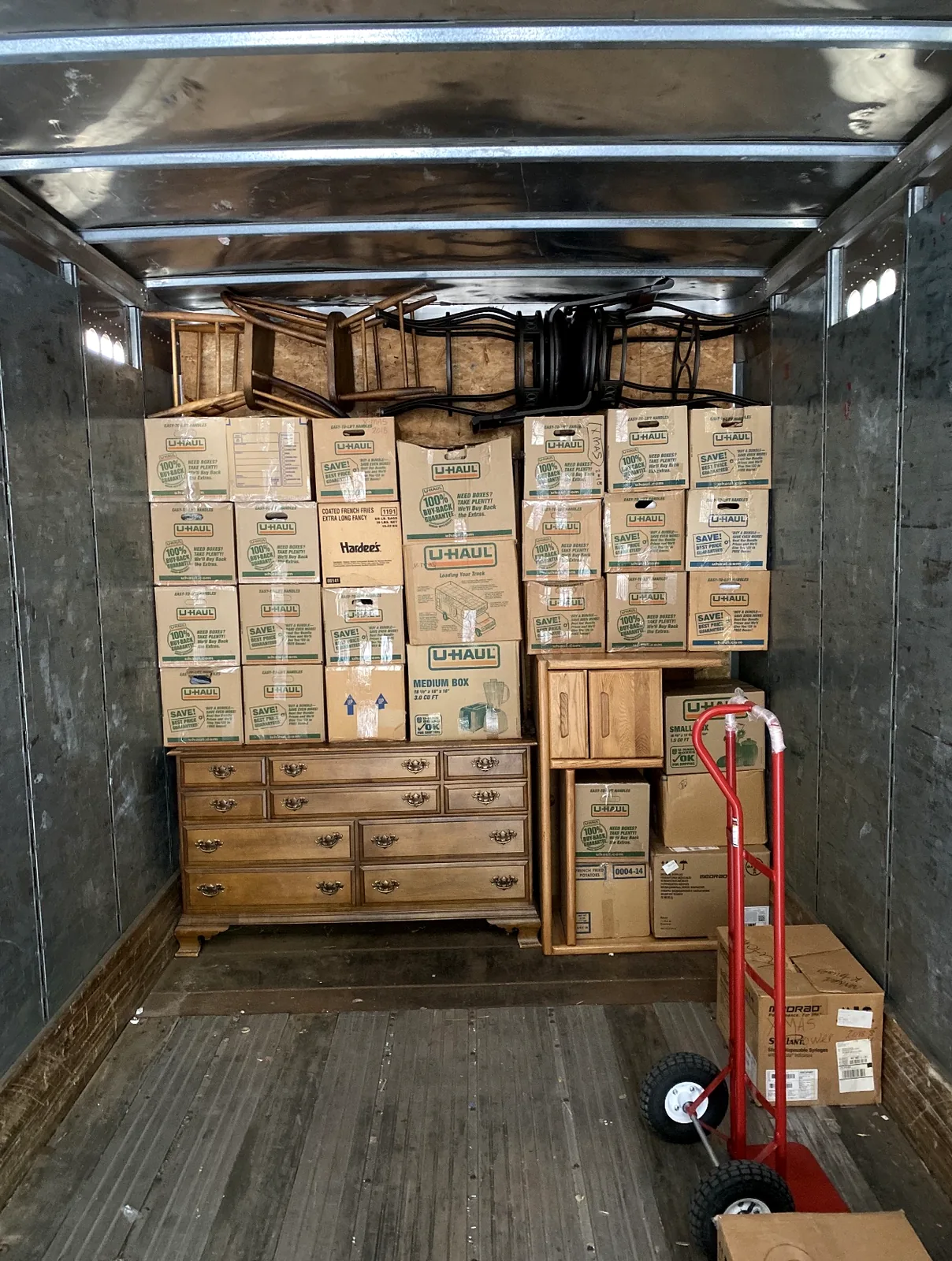 Island Breeze Moving truck loaded with wrapped furniture for a Portland Oregon move
